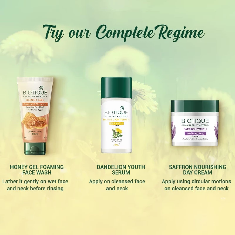 Biotique Dandelion Youth Anti-Ageing Serum, 40 ml-8.webp